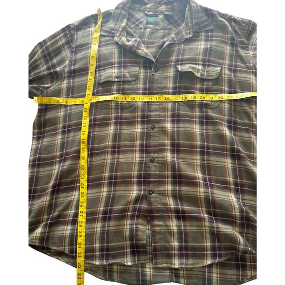 Timberland - Men’s Vintage Brown Flannel Button Down Shirt - XXL - Picture 8 of 8